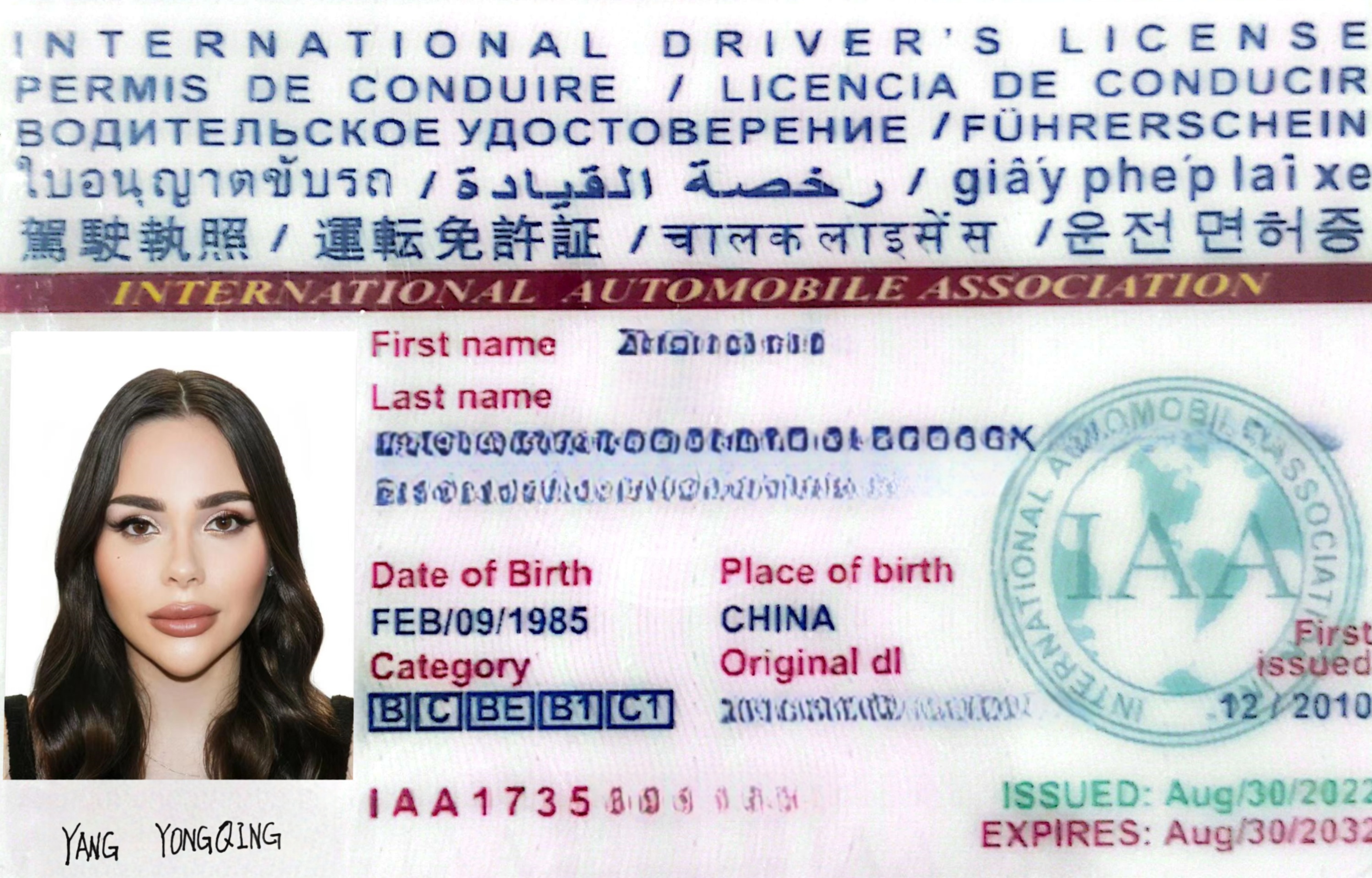 International Driver's Document Sample